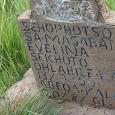 MASABATA Evelina Sekhoto, Sehophotsoma 1959-1961