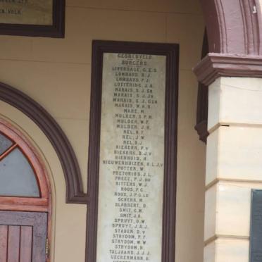 Gauteng, HEIDELBERG, Laer Volkskool, Burgher Memorial