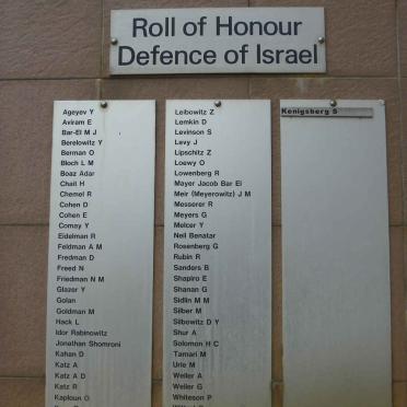 08. Roll of Honour - Defence of Israel