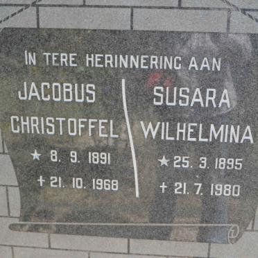 ? Jacobus Christoffel 1891-1968 &amp; Susara Wilhelmina 1895-1980