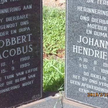 ? Robbert Jacobus 1909-1985 &amp; Johanna Hendriena 1915-1989