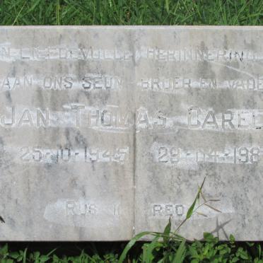 ? Jan Thomas Carel 1945-1987