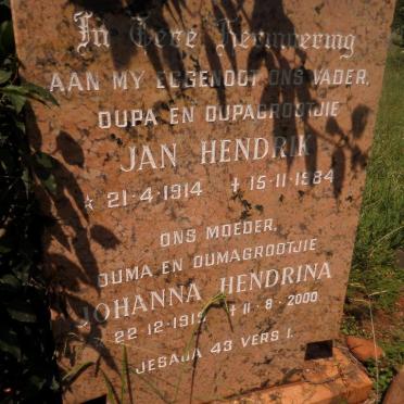 ? Jan Hendrik 1914-1984 &amp; Johanna Hendrina 1915-2000