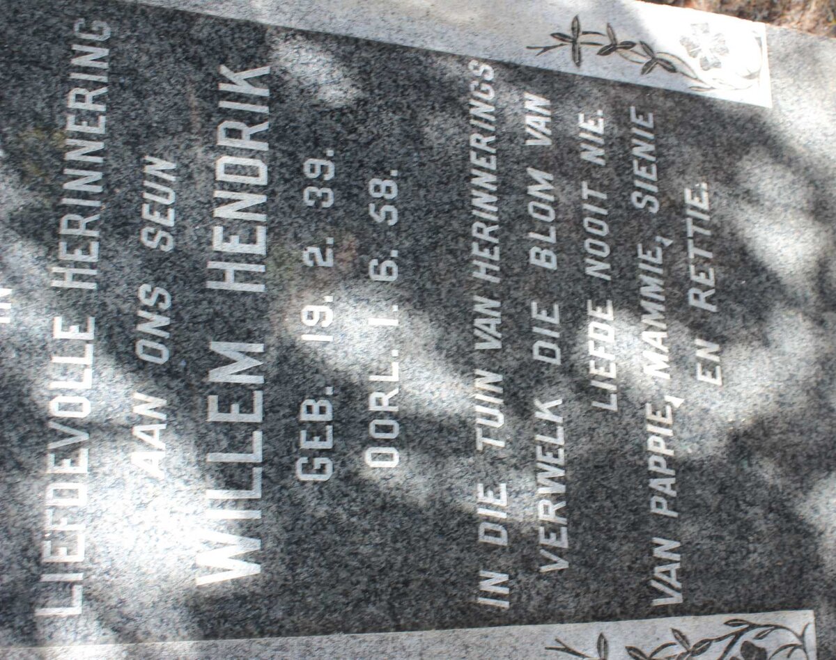 ? Willem Hendrik 1939-1958