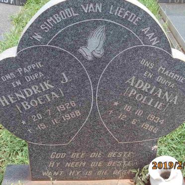 ? Hendrik J. 1926-1988 &amp; Adriana 1934-1988