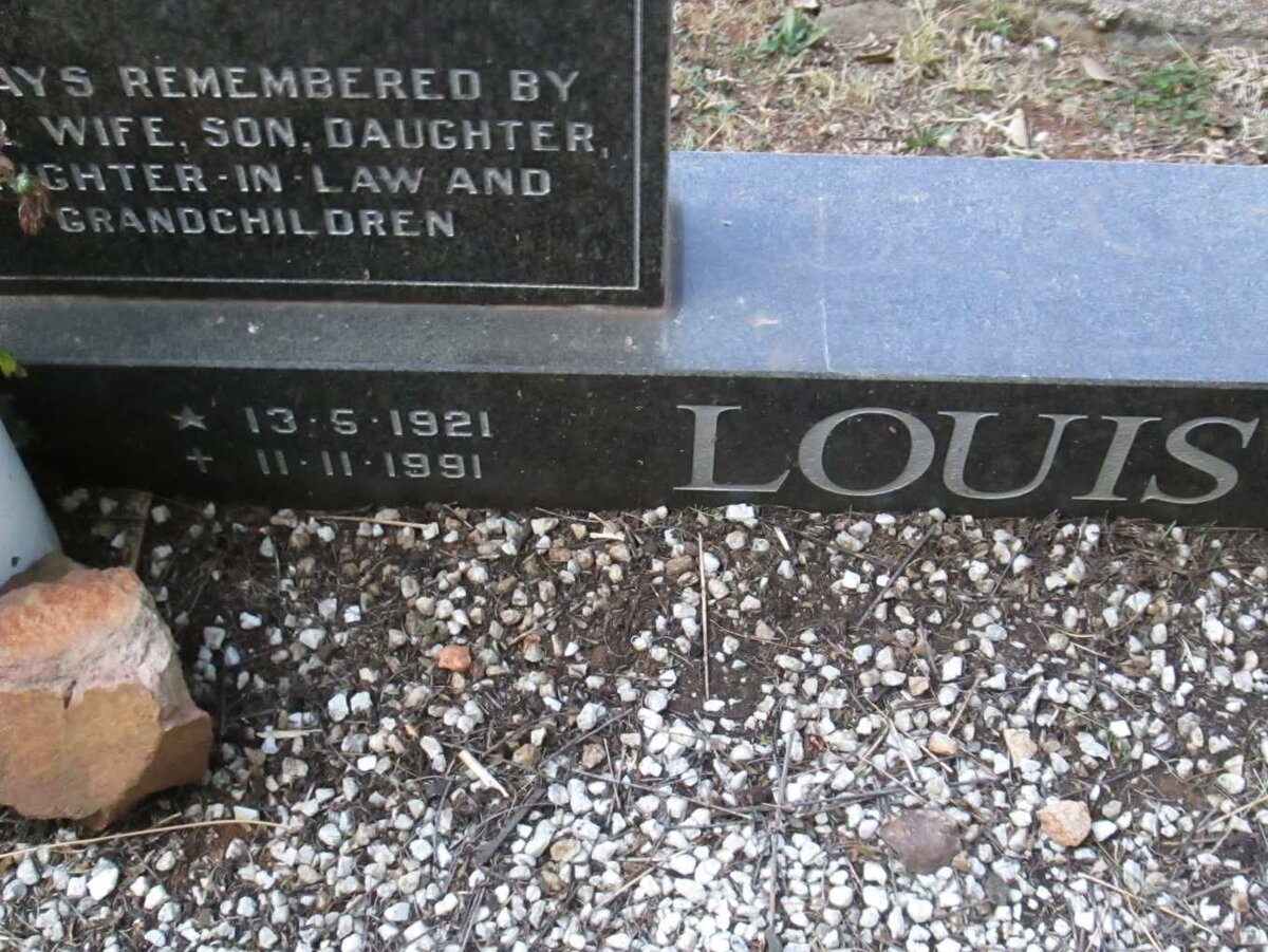 ? Louis 1921-1991 &amp; Norma 1926-2001