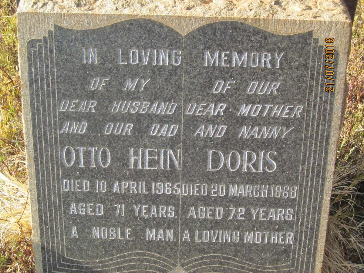 ? Otto Hein -1965 &amp; Doris -1968