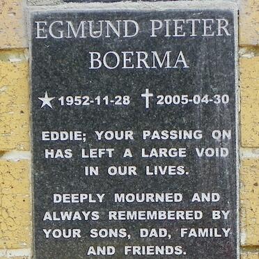 BOERMA Egmund Pieter 1952-2005
