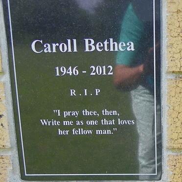 BETHEA Caroll 1946-2012