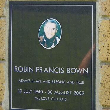BOWN Robin Francis 1940-2009