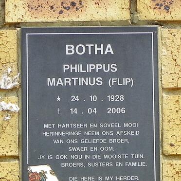 BOTHA Philippus Martinus 1928-2006