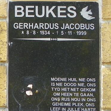 BEUKES Gerhardus Jacobus 1934-1999
