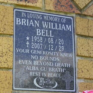 BELL Brian William 1958-2007