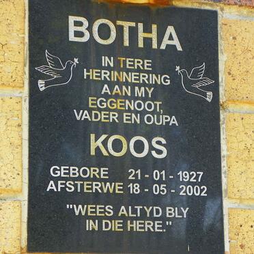 BOTHA Koos 1927-2002