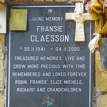 CLAESSON Fransie 1941-2000