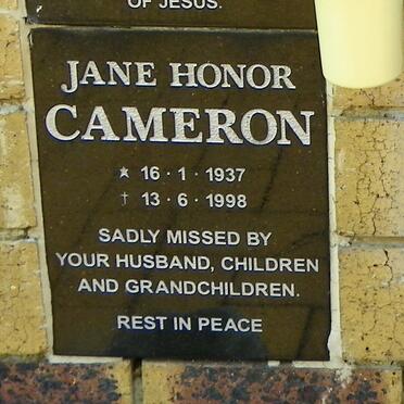 CAMERON Jane Honor 1937-1998