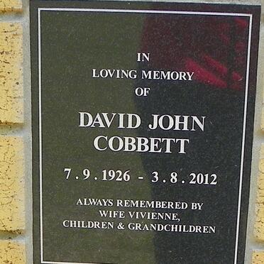 COBBETT David John 1926-2012