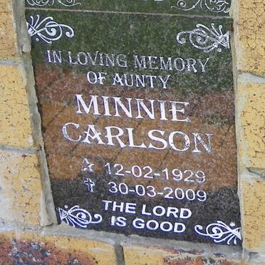 CARLSON Minnie 1929-2009