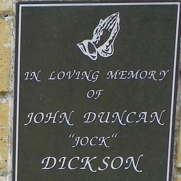 DICKSON John Duncan 1921-2001