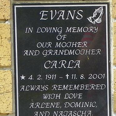 EVANS Carla 1911-2001