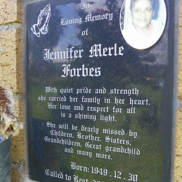 FORBES Jennifer Merle 1949-2011