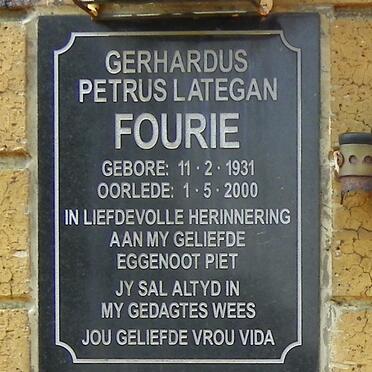 FOURIE Gerhardus Petrus Lategan 1931-2000