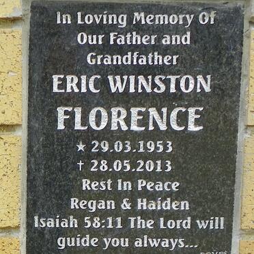 FLORENCE Eric Winston 1953-2013