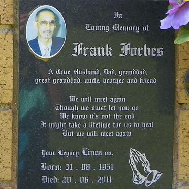 FORBES Frank 1951-2011