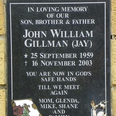 GILLMAN John William 1959-2003