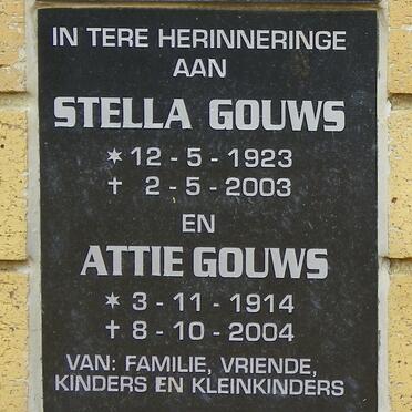 GOUWS Attie 1914-2004 &amp; Stella 1923-2003