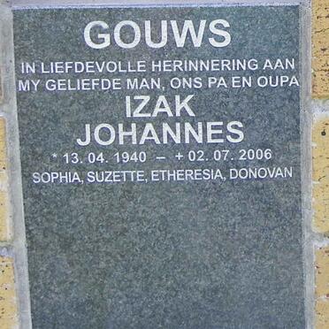 GOUWS Izak Johannes 1940-2006