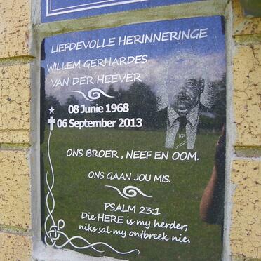 HEEVER Willem Gerhardes, van der 1968-2013