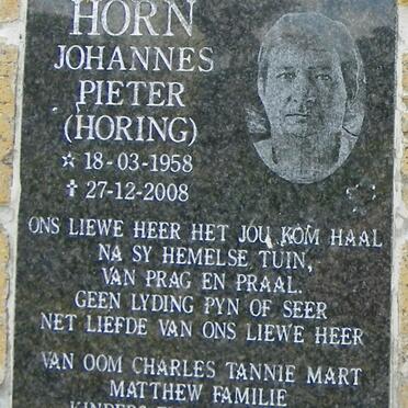 HORN Johannes Pieter 1958-2008