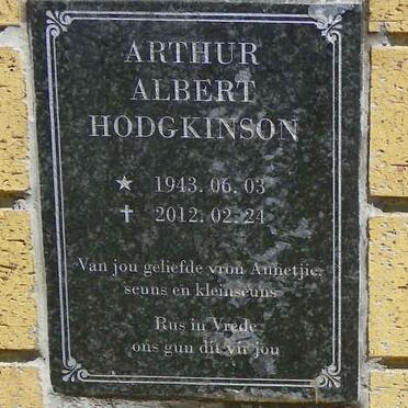 HODGKINSON Arthur Albert 1943-2012