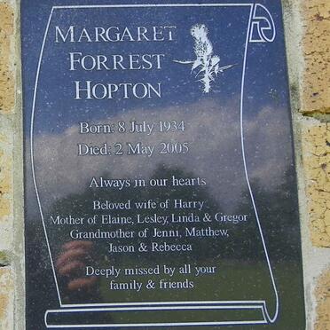 HOPTON Margaret Forrest 1934-2005