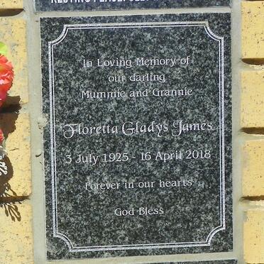 JAMES Floretta Gladys 1925-2018