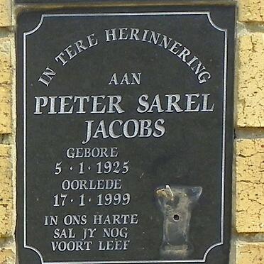 JACOBS Pieter Sarel 1925-1999