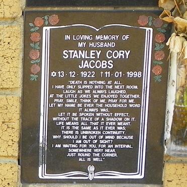 JACOBS Stanley Cory 1922-1998