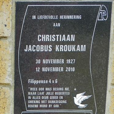 KROUKAM Christiaan Jacobus 1927-2010
