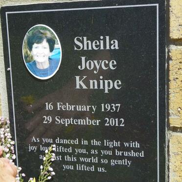 KNIPE Sheila Joyce 1937-2012