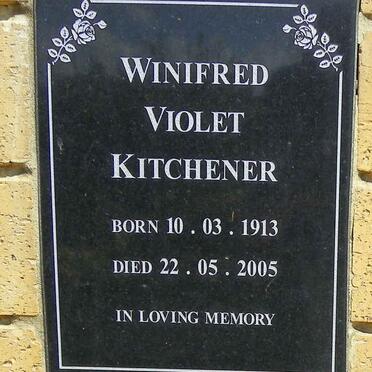 KITCHENER Winifred Violet 1913-2005