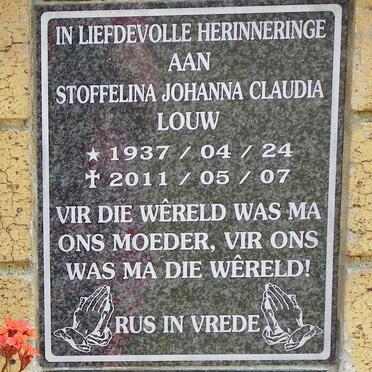 LOUW Stoffelina Johanna Claudia 1937-2011