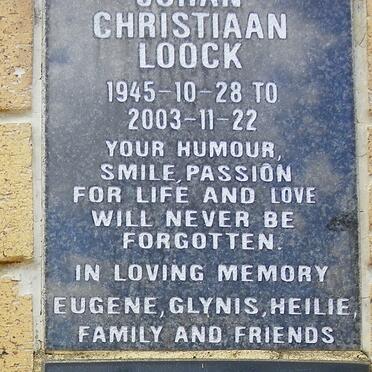 LOOCK Johan Christiaan 1945-2003