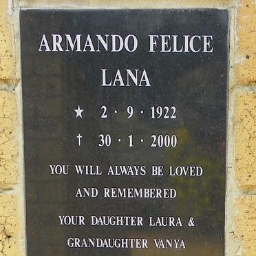 LANA Armando Felice 1922-2000