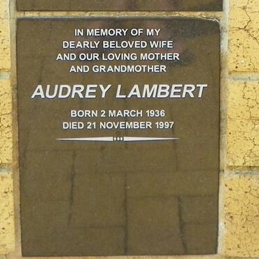 LAMBERT Audrey 1936-1997