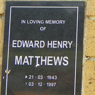 MATTHEWS Edward Henry 1943-1997