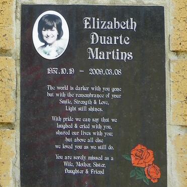 MARTINS Elizabeth Duarte 1957-2009