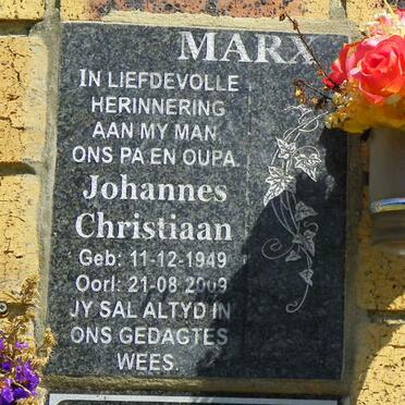 MARX Johannes Christiaan 1949-2009