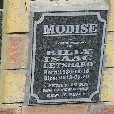 MODISE Billy Isaac Letshabo 1930-2018