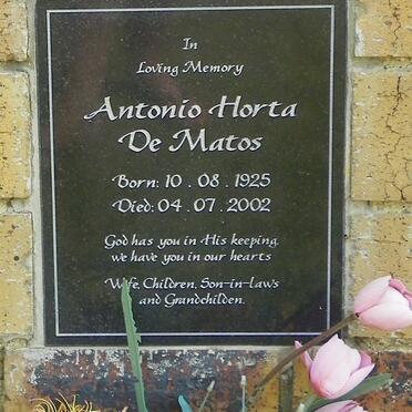 MATOS Antonio Horta, de 1925-2002